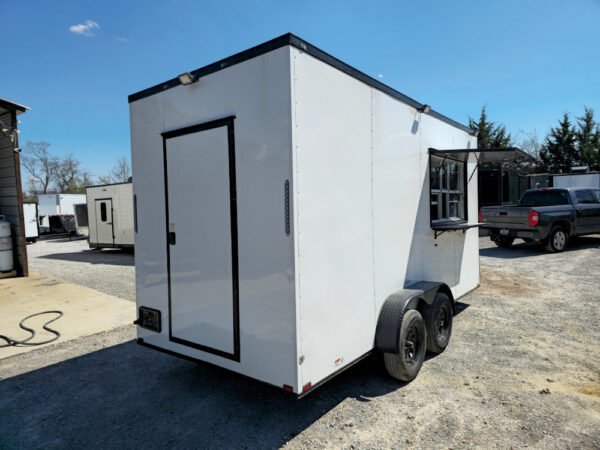 7' X 16' White Concession Trailer Food Event Catering - Image 15