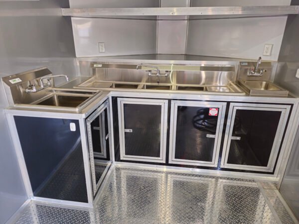 8.5 x 24 Black Concession Trailer Food Event Catering - Image 20