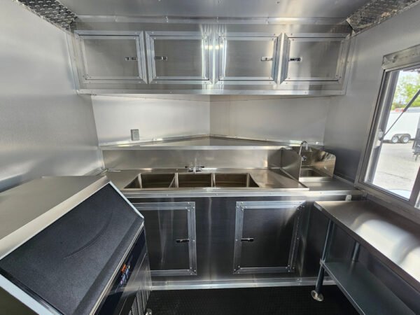 8.5' X 12' White Concession Trailer Drink and Beverage Catering - Image 21