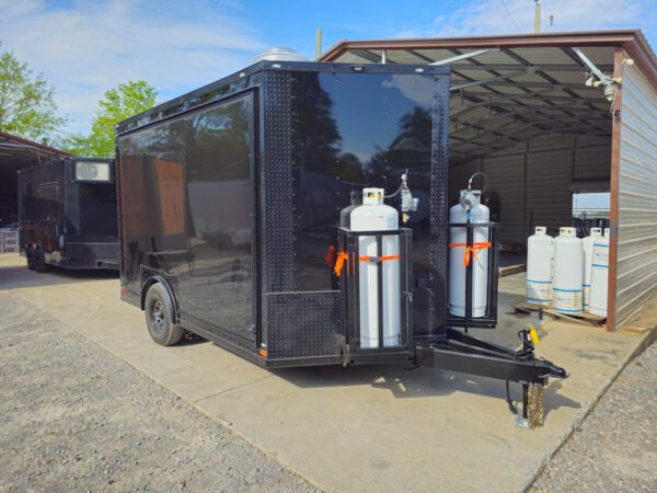 8.5' X 12' Black With Blackout Concession Trailer Food Event Outdoor Cooking - Image 11