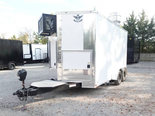 7' X 14' White Concession Trailer Food Event Catering - Image 22