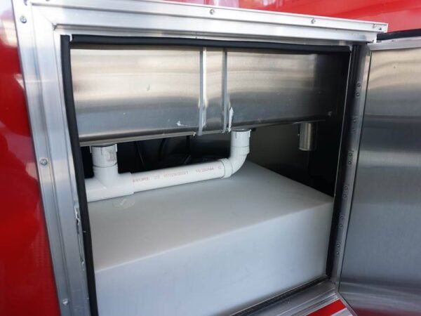 8.5 x 22 Red V-Nose BBQ Porch Concession Trailer - Image 31