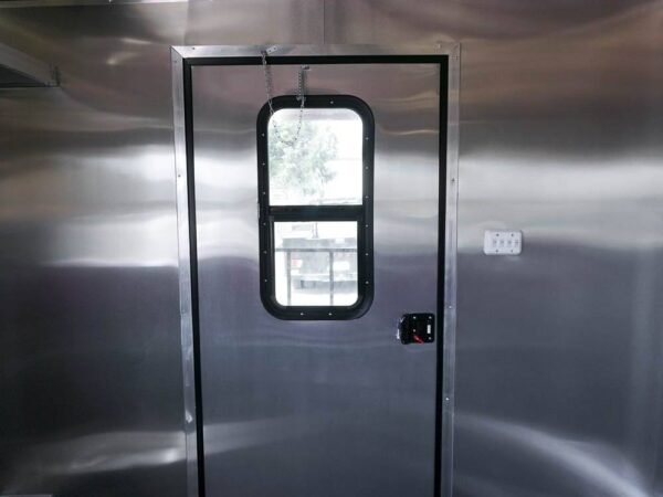 8.5 x 22 Red V-Nose BBQ Porch Concession with Blackout Trim Package - Image 38
