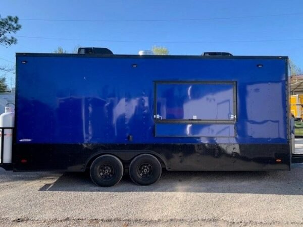 8.5 x 20' Cobalt Blue Concession Trailer