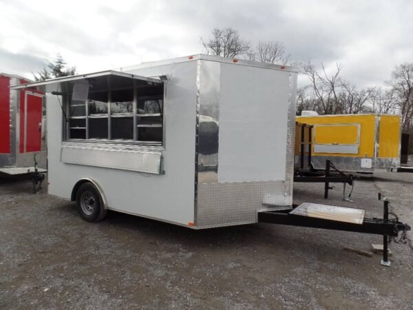 8.5' x 12' Concession Trailer White Event Catering Food - Image 4