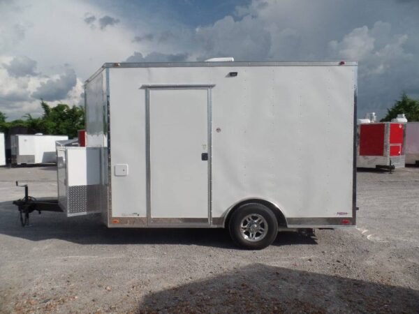 8.5' x 12' White Food Catering Concession Trailer - Image 9