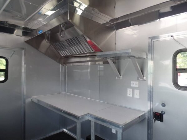 8.5' x 12' Black Concession Food Trailer - Image 9
