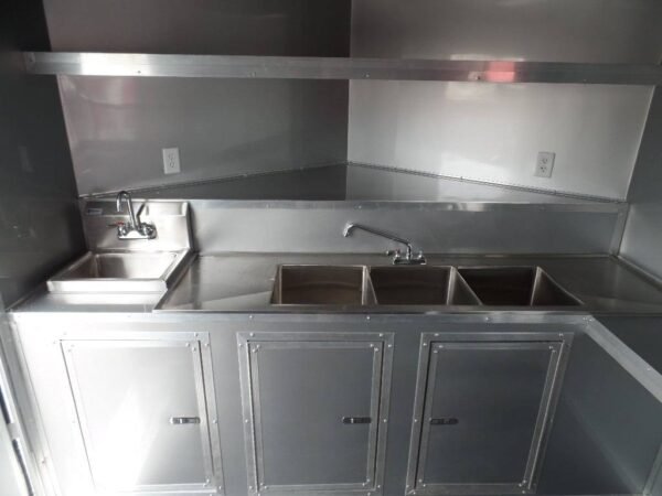 8.5' x 12' Concession Food Trailer White Event Catering - Image 18