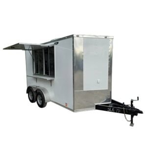 7' X 12' White Concession Trailer Food Event Catering
