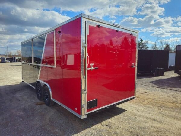 8.5' X 22' Red & Black Custom Enclosed Trailer - Image 8
