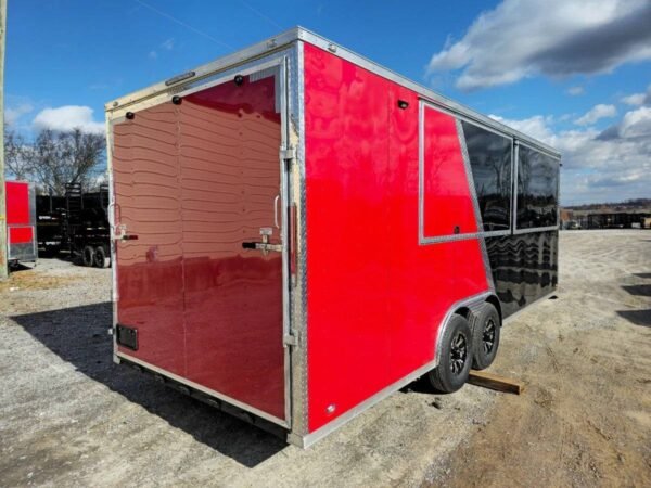 8.5' X 22' Red & Black Custom Enclosed Trailer - Image 9
