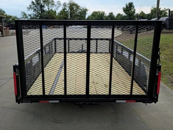 7' X 12' Straight Deck Utility Trailer 2ft Mesh Sides Double Axle 7K GVWR - Image 6
