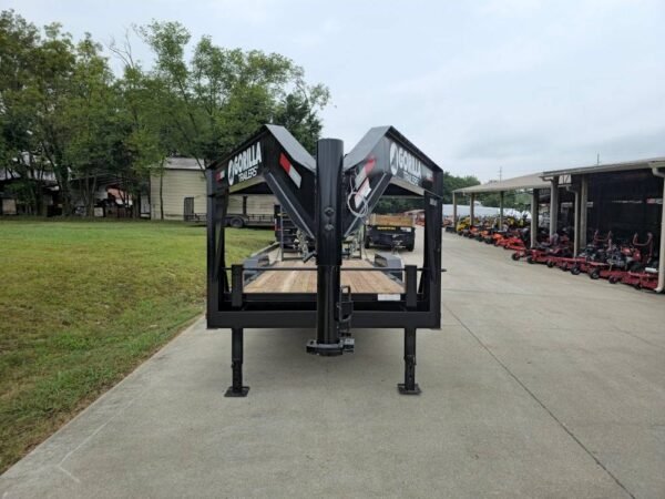 7x20 Gooseneck Equipment Trailer (2) 7K Axles Standup Ramps I-Beam 14K GVWR - Image 2
