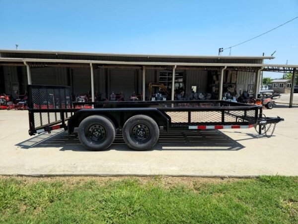 6.4x14 Dovetail Utility Trailer with Side Baskets (2) 3500lb Axles - Image 12