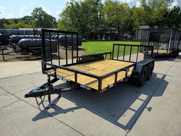 7x14 Dovetail Utility Trailer with Side Gate and Rear Gate (2) 3500lb Axles 7K GVWR - Image 3