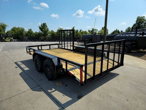 7x14 Dovetail Utility Trailer with Side Gate and Rear Gate (2) 3500lb Axles 7K GVWR - Image 8
