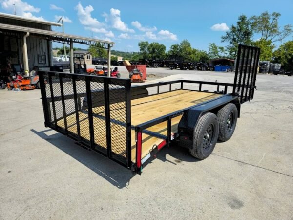 7x14 Dovetail Utility Trailer with Side Gate and Rear Gate (2) 3500lb Axles 7K GVWR - Image 10