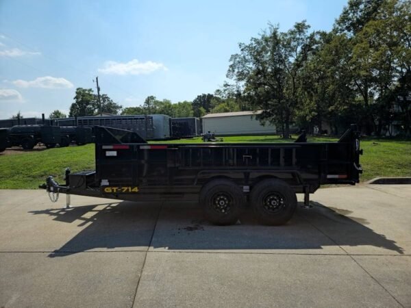 7x14 Telescopic Hydraulic Dump Trailer with 2ft Sides (2) 7K Axles 14K GVWR - Image 4
