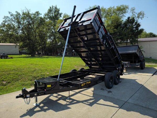 7x14 Telescopic Hydraulic Dump Trailer with 2ft Sides (2) 7K Axles 14K GVWR - Image 14