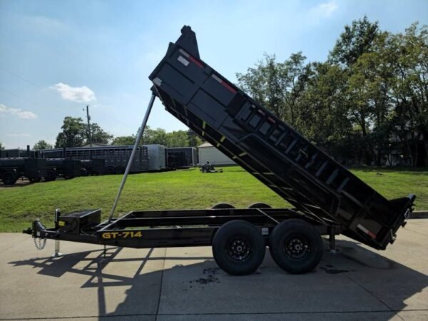 7x14 Telescopic Hydraulic Dump Trailer with 2ft Sides (2) 7K Axles 14K GVWR - Image 17