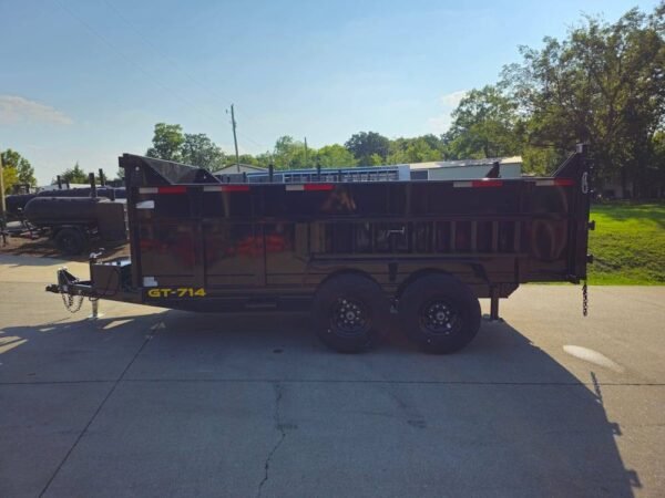 7x14 Telescopic Hydraulic Dump Trailer with 3ft Sides (2) 7K Axles 14K GVWR - Image 4