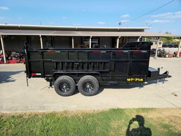 7x14 Telescopic Hydraulic Dump Trailer with 3ft Sides (2) 7K Axles 14K GVWR - Image 8