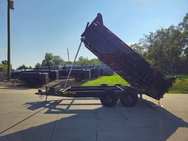 7x14 Telescopic Hydraulic Dump Trailer with 3ft Sides (2) 7K Axles 14K GVWR - Image 14