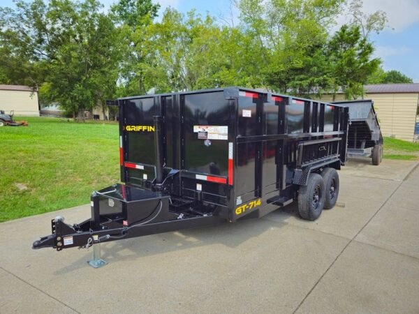 7x14 Telescopic Hydraulic Dump Trailer with 4ft Sides (2) 7K Axles 14K GVWR - Image 3