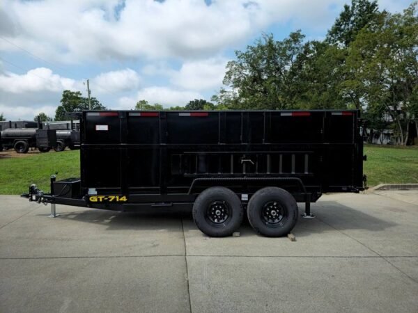 7x14 Telescopic Hydraulic Dump Trailer with 4ft Sides (2) 7K Axles 14K GVWR - Image 4