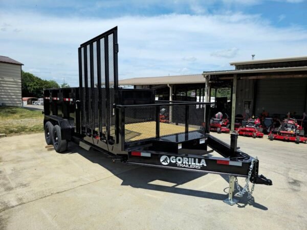 7x16 IBeam Hybrid Hydraulic Dump Trailer with 3ft Sides (2) 6K Axles - Image 10