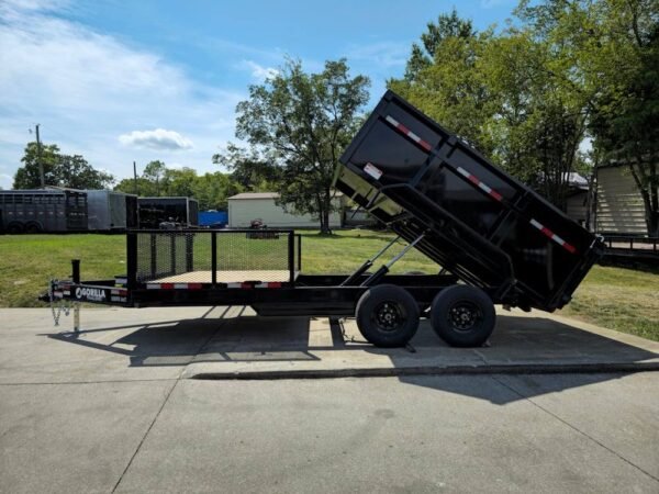 7x16 IBeam Hybrid Hydraulic Dump Trailer with 3ft Sides (2) 6K Axles - Image 17