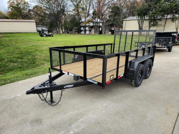 6.4x12 Straight Deck Utility Trailer with 2ft Mesh Sides (2) 3,500lb Axles - Image 3