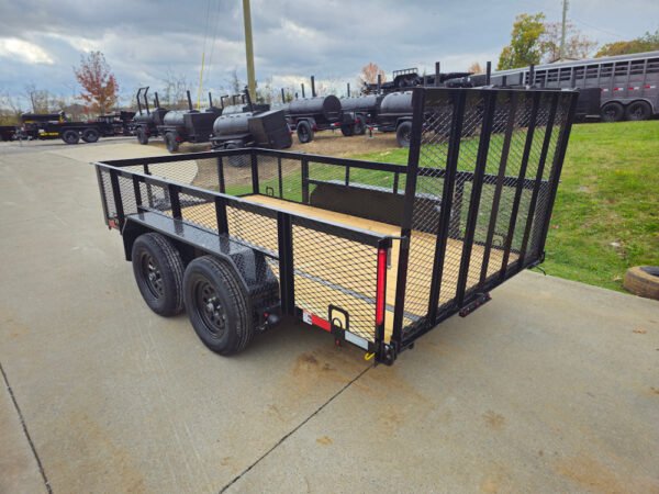 6.4x12 Straight Deck Utility Trailer with 2ft Mesh Sides (2) 3,500lb Axles - Image 6