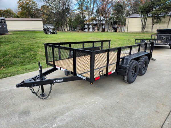 6.4x12 Straight Deck Utility Trailer with 2ft Mesh Sides (2) 3,500lb Axles - Image 19