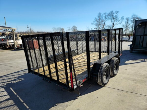 6.4' X 12' Straight Deck Tandem Utility Trailer 4ft Mesh Sides (2) 3,500lb Axles - Image 7
