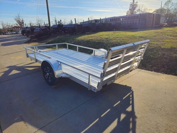 6.4'x12' Aluminum Utility Trailer With Gate Aluminum Wheels 3500 lb Axle - Image 9