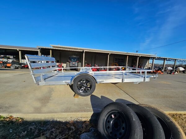 6.4'x12' Aluminum Utility Trailer With Gate Aluminum Wheels 3500 lb Axle - Image 12