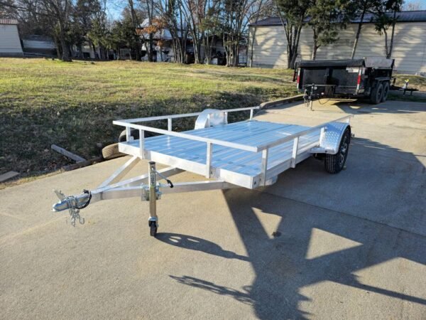 6.4'x12' Aluminum Utility Trailer With Gate Aluminum Wheels 3500 lb Axle - Image 15