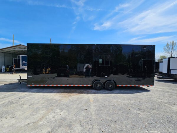 8.5' X 30' Custom Enclosed Trailer Black W/BO Electric & A/C - Image 4