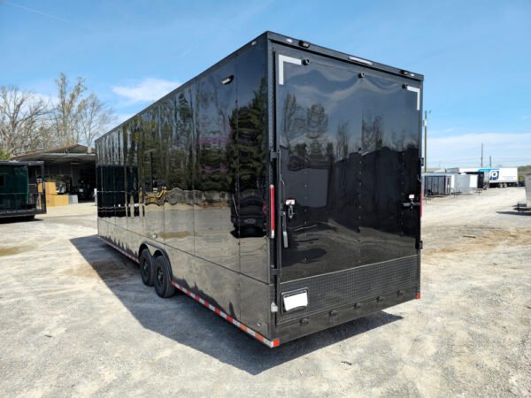 8.5' X 30' Custom Enclosed Trailer Black W/BO Electric & A/C - Image 6