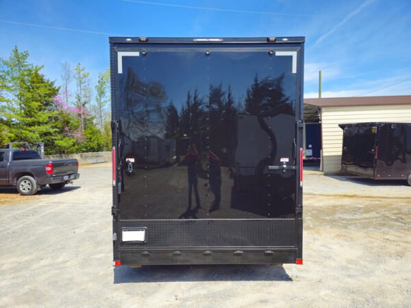 8.5' X 30' Custom Enclosed Trailer Black W/BO Electric & A/C - Image 7