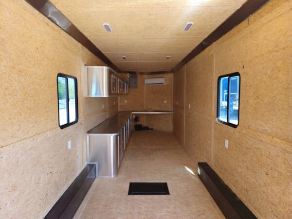 8.5' X 30' Custom Enclosed Trailer Black W/BO Electric & A/C - Image 11