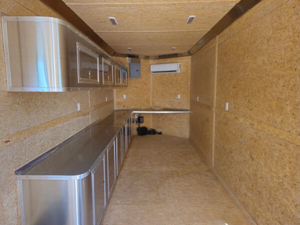 8.5' X 30' Custom Enclosed Trailer Black W/BO Electric & A/C - Image 12