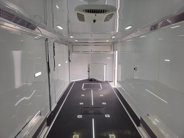 8.5' X 32' Enclosed Trailer White Custom Car Hauler - Image 16