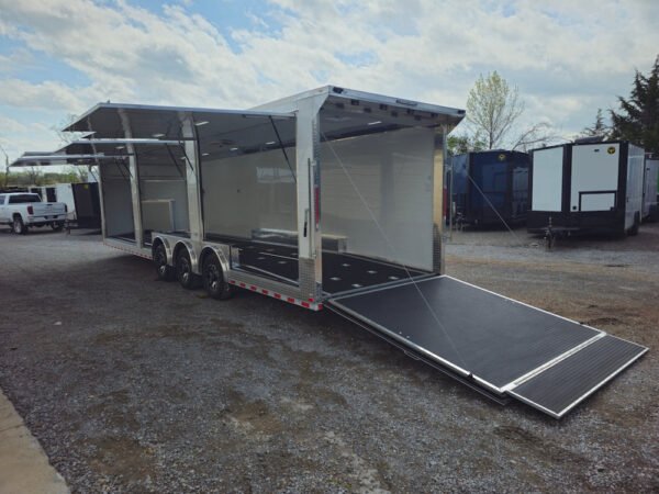 8.5' X 32' Enclosed Trailer White Custom Car Hauler - Image 22
