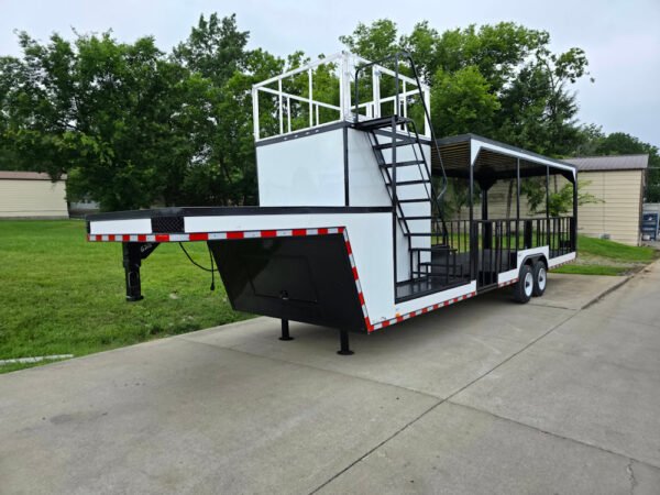 8.5" X 38" White Custom  and Equipment Trailer - Image 3