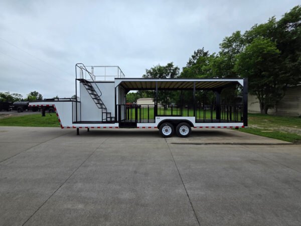 8.5" X 38" White Custom  and Equipment Trailer - Image 4