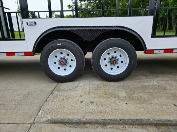 8.5" X 38" White Custom  and Equipment Trailer - Image 5