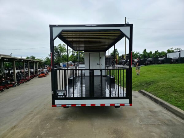 8.5" X 38" White Custom  and Equipment Trailer - Image 7
