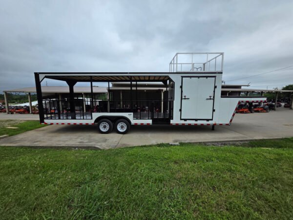 8.5" X 38" White Custom  and Equipment Trailer - Image 9